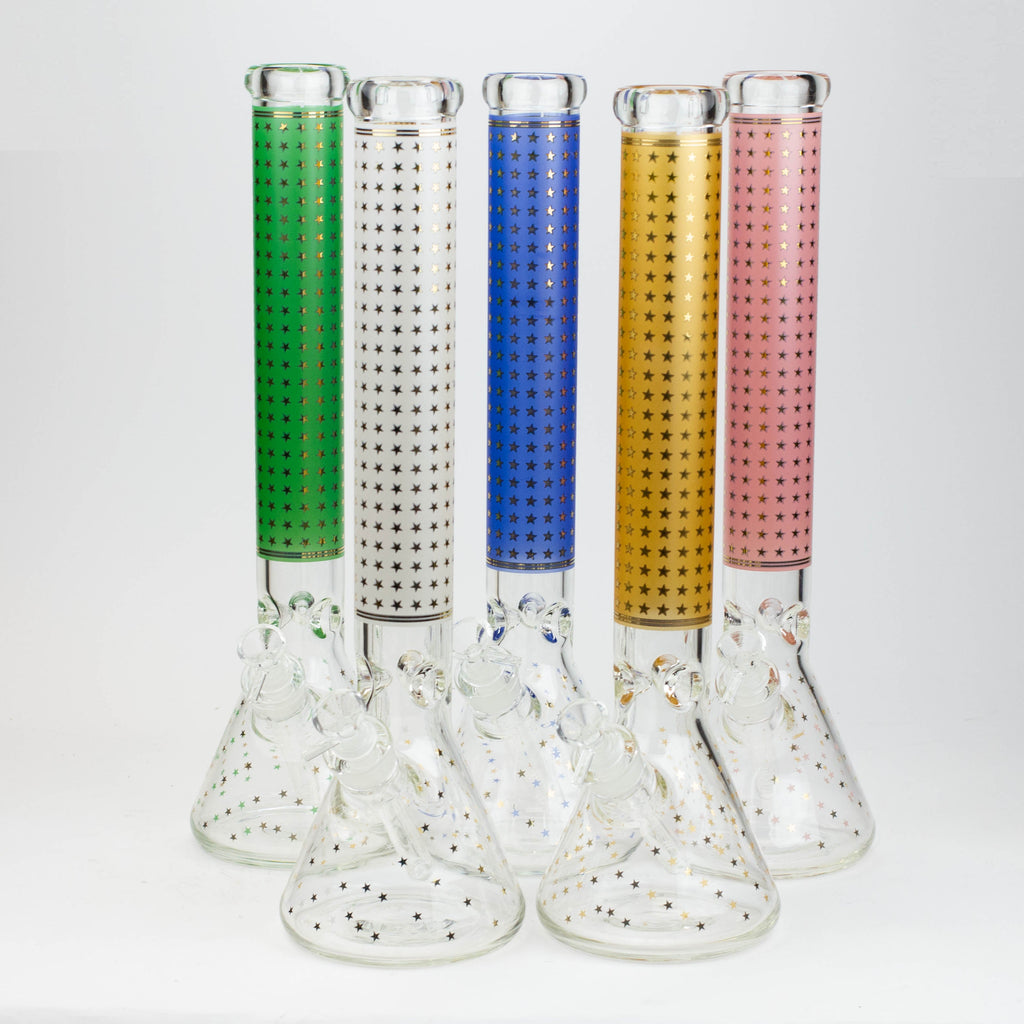 17.5" Star 7 mm glass water bong