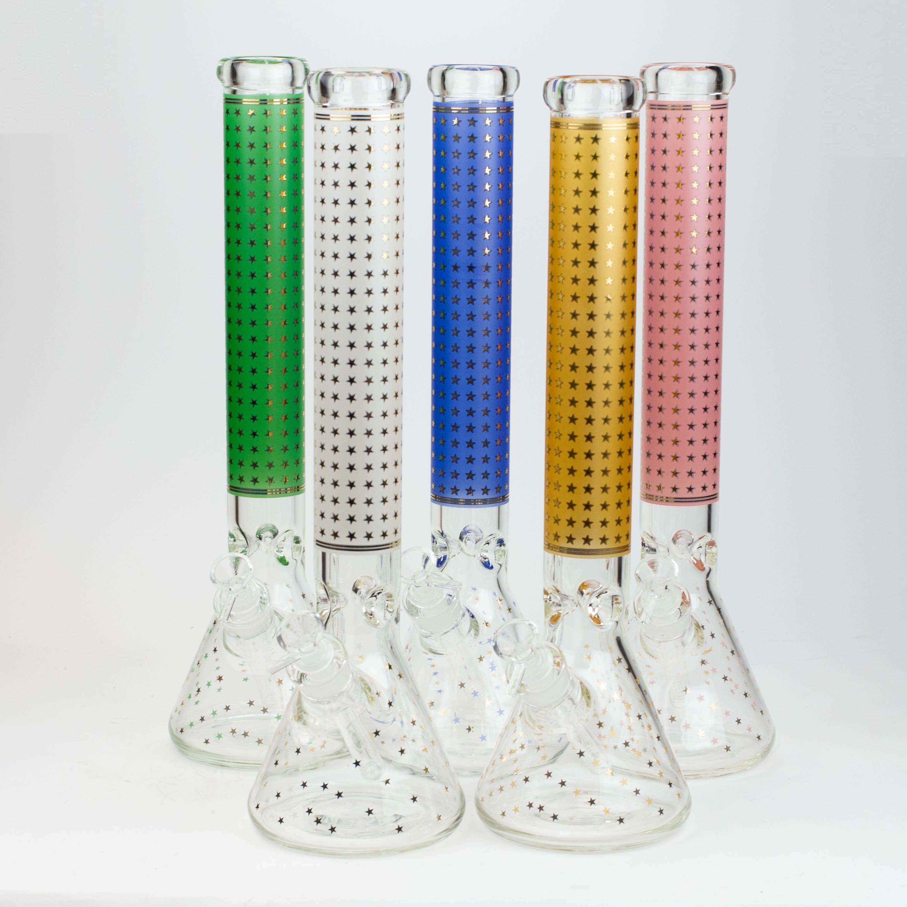 17.5" Star 7 mm glass water bong