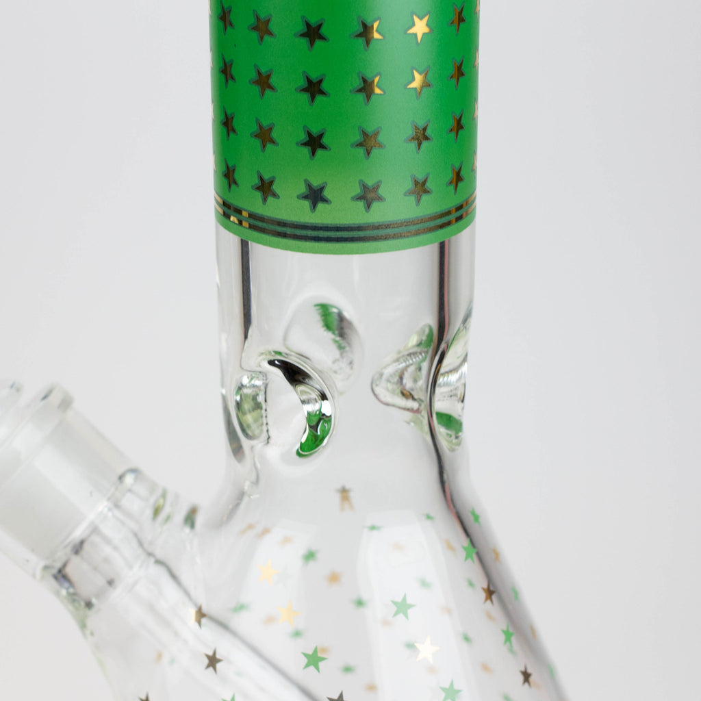 17.5" Star 7 mm glass water bong