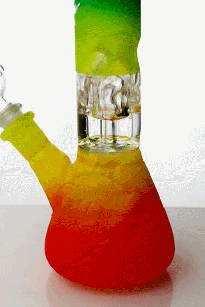 8" dome percolator beaker water bong-Leaf
