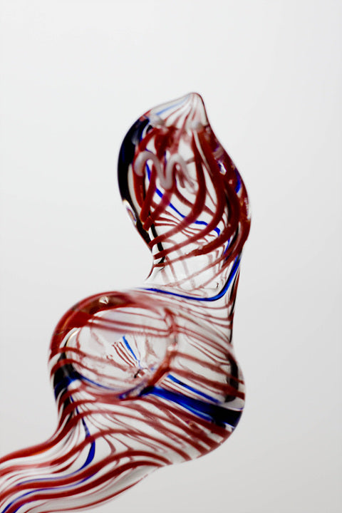 Cobra shape glass large hand pipe