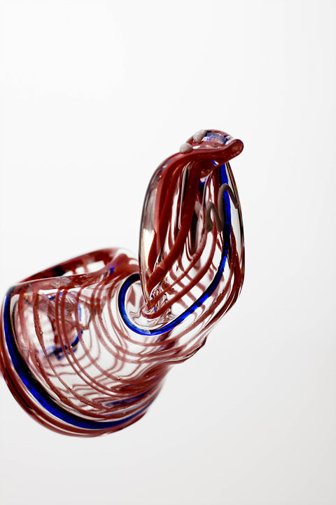 Cobra shape glass large hand pipe