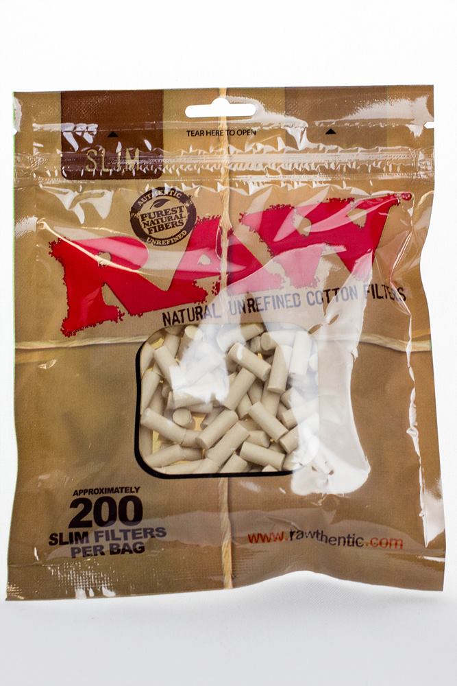 Raw Slim Natural Undefined Cotton Filter Tips [CP1341]