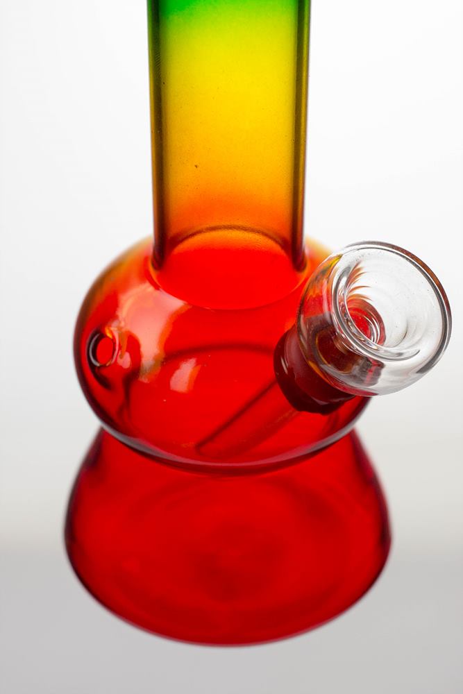 6 in. Rasta glass water bong
