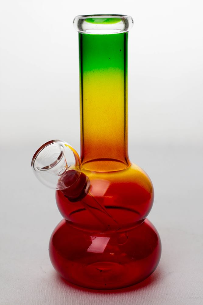 6 in. Rasta glass water bong