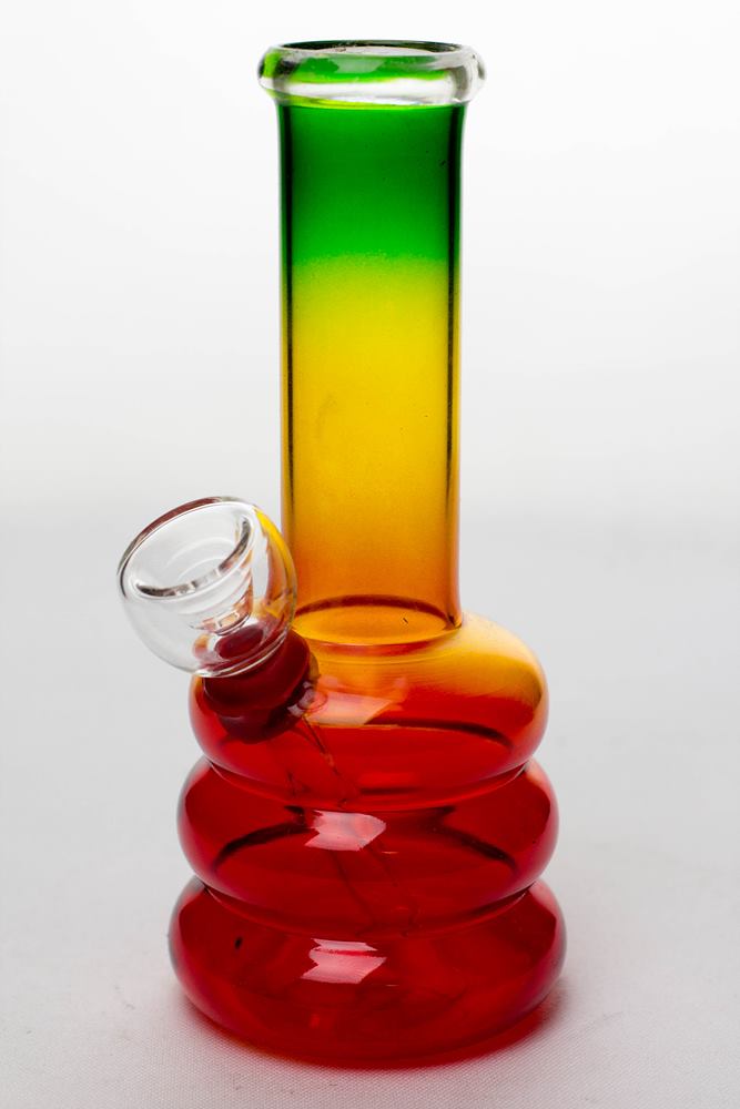6 in. Rasta glass water bong
