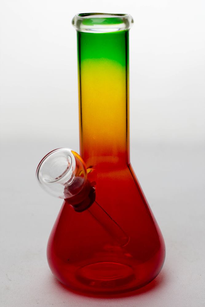 6 in. Rasta glass water bong