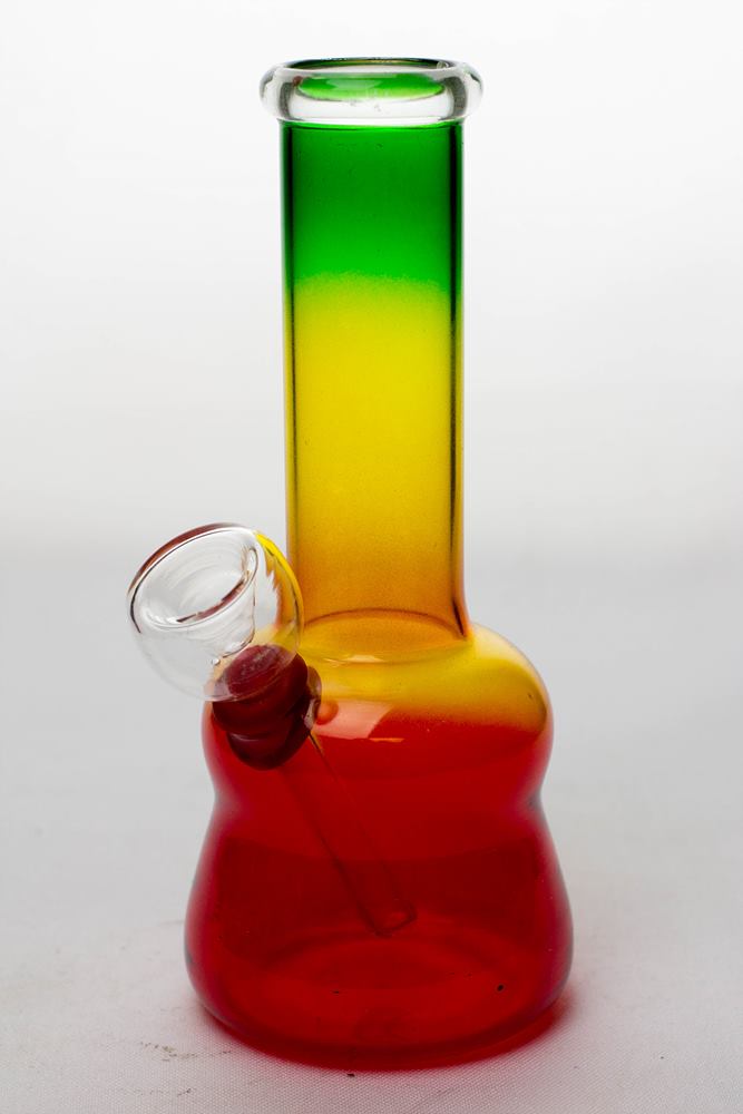 6 in. Rasta glass water bong