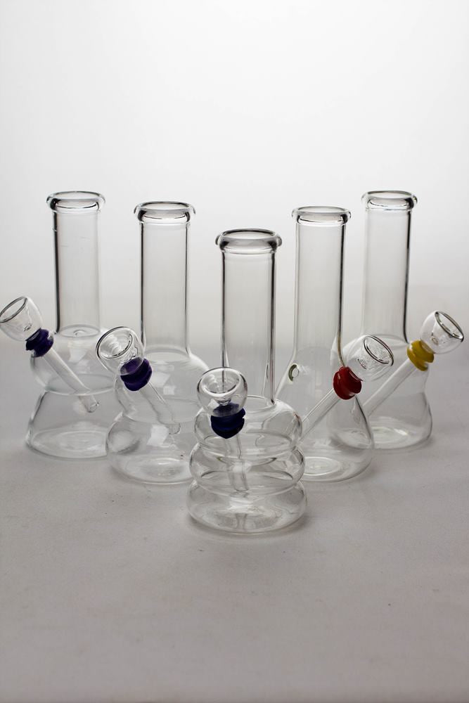 6 in. clear glass water bong