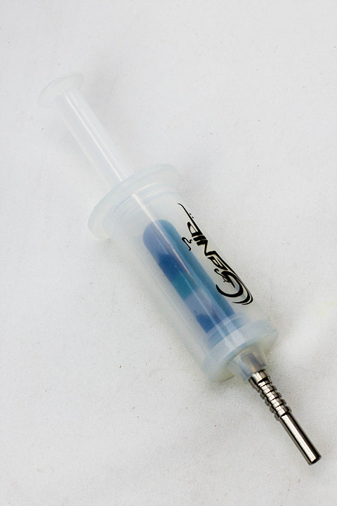 White silicone syringe shape nectar collector