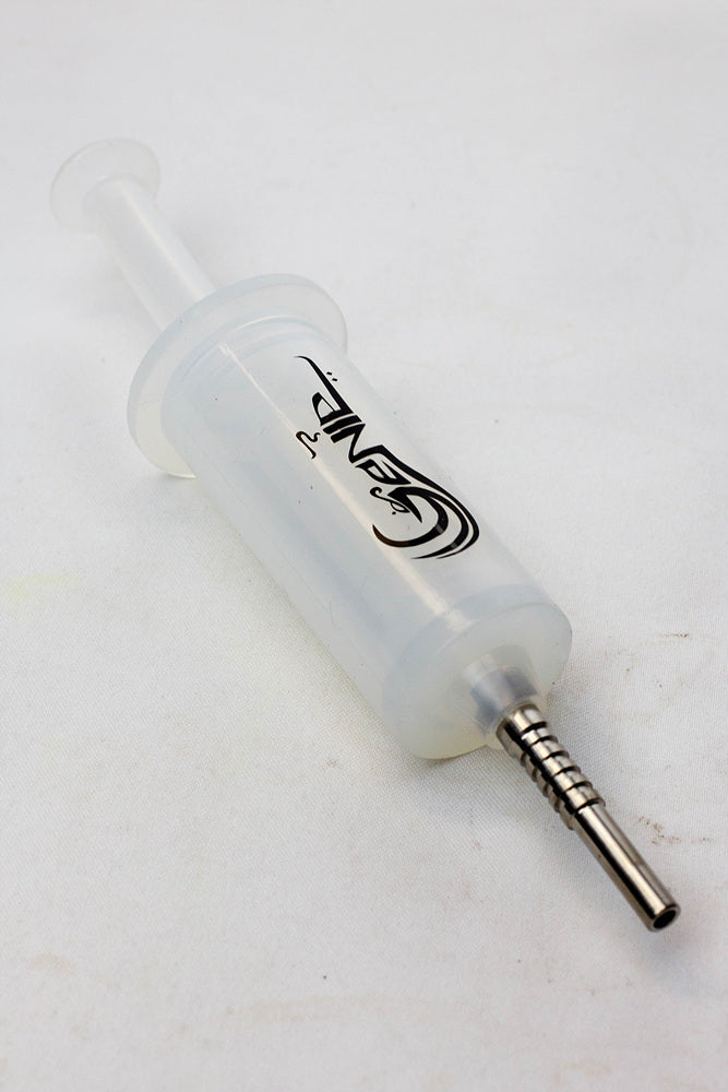 White silicone syringe shape nectar collector