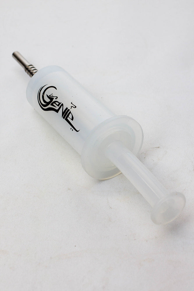 White silicone syringe shape nectar collector