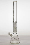 24" genie double 6 arms heavy glass water beaker bong