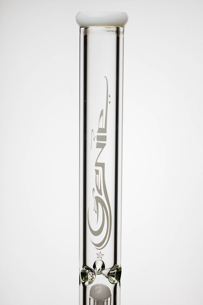 24" genie double 6 arms heavy glass water beaker bong