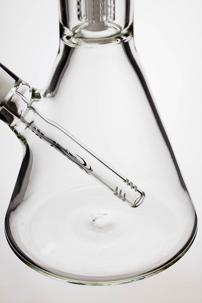 24" genie double 6 arms heavy glass water beaker bong