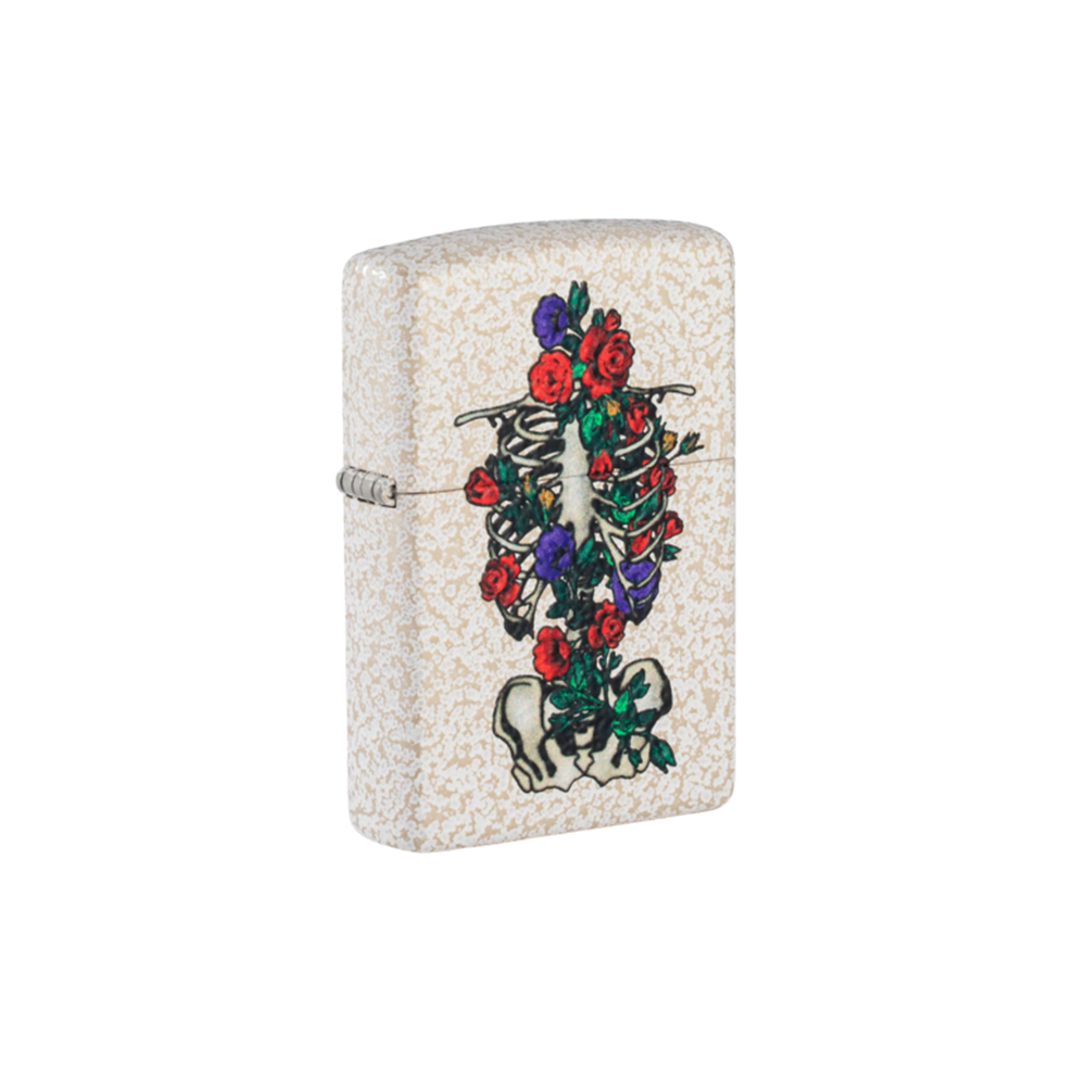 Zippo 49252 Floral Skeleton Design