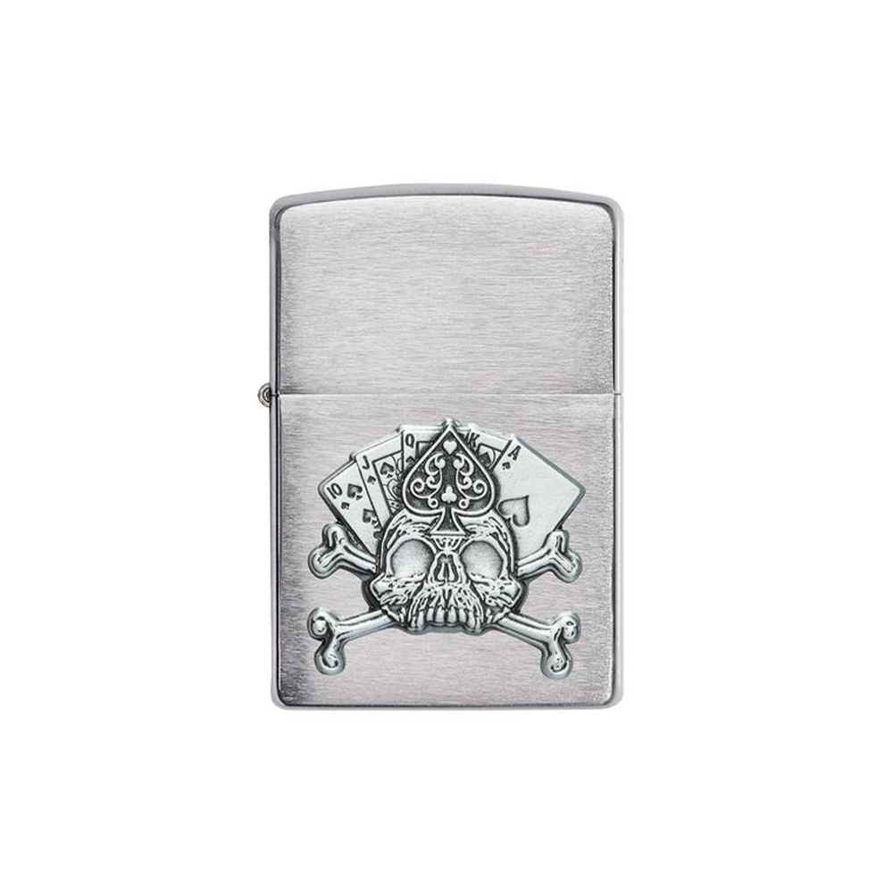 Zippo 49293 Card Skull Emblem Design