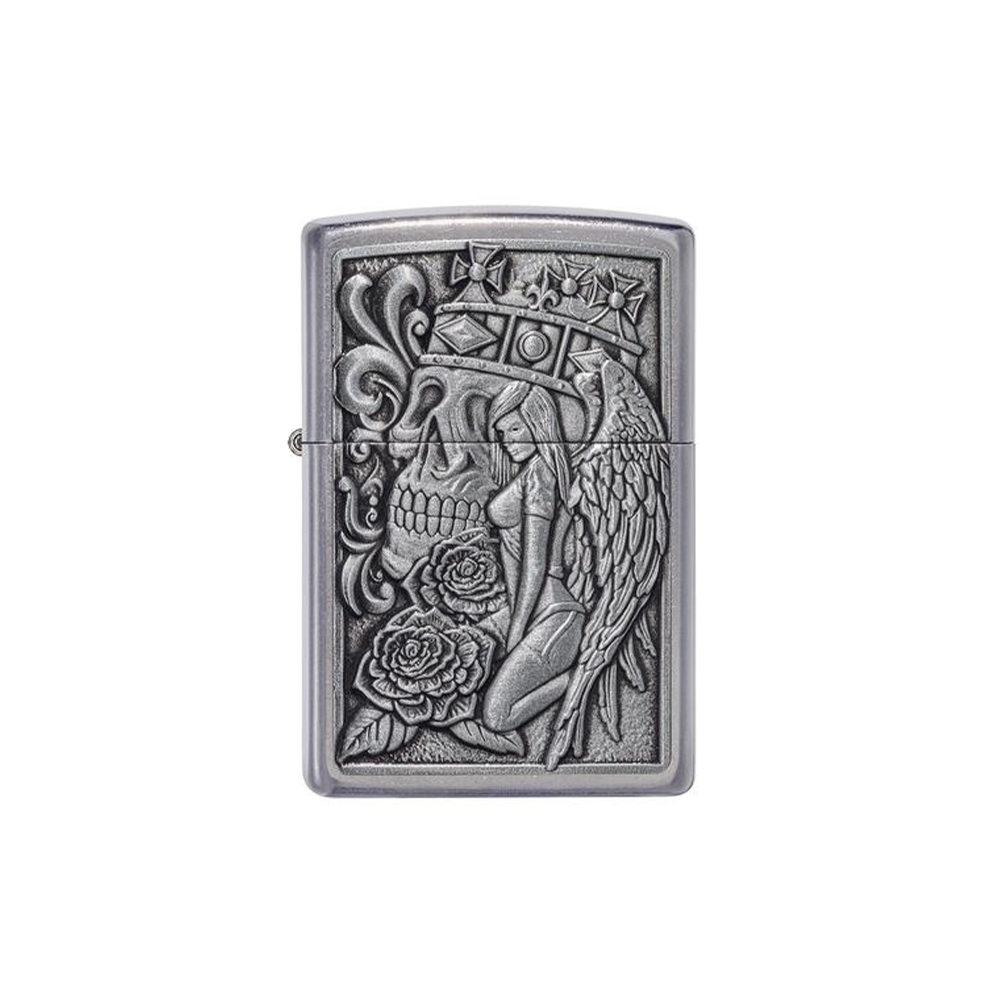 Zippo 49442 Skull and Angel Emblem Design