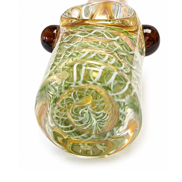 5" Fumed Swirl Glass Spoon Pipe