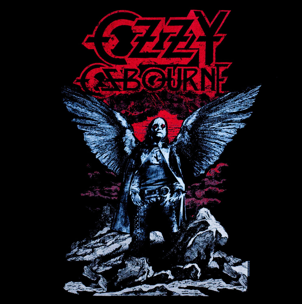 Ozzy Osbourne | “Angel Wings” Short Sleeve Men’s Black T-Shirt – Officially Licensed Rock Band Tee