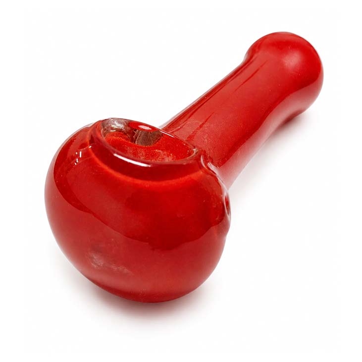 4.5" Classic Glass Spoon Pipe-Red