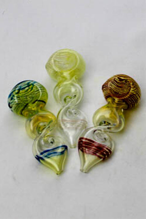 4.5" Changing color twist glass hand pipe