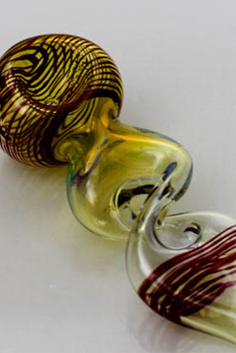 4.5" Changing color twist glass hand pipe