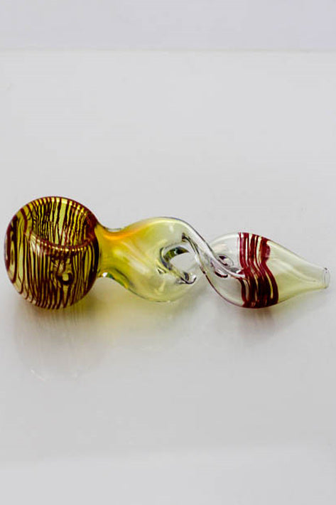 4.5" Changing color twist glass hand pipe