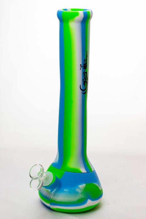 13" Genie mixed color Silicone detachable beaker water bong