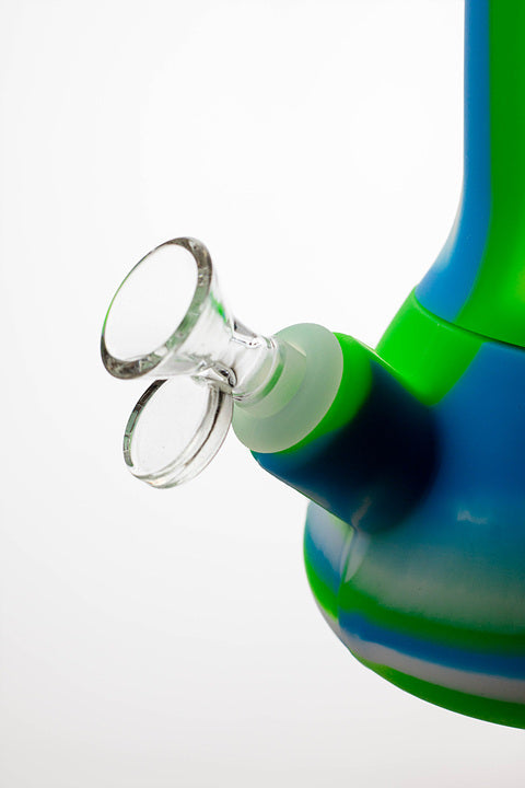 13" Genie mixed color Silicone detachable beaker water bong