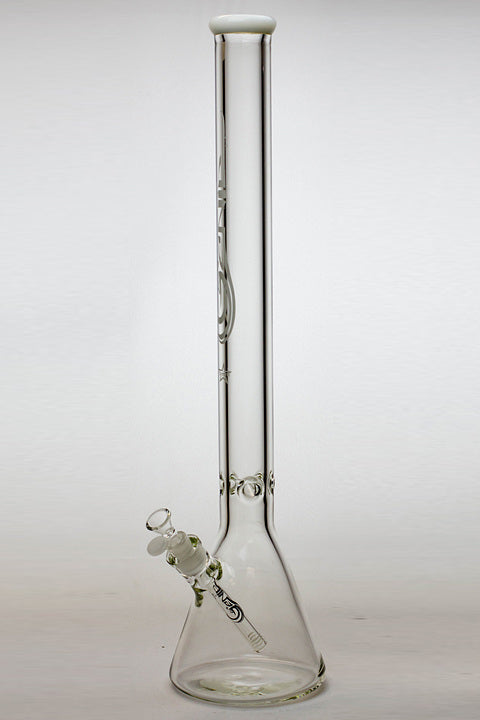 24" Genie 9 mm color accented beaker water bong
