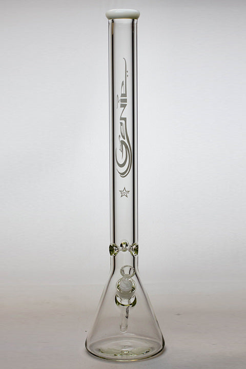 24" Genie 9 mm color accented beaker water bong