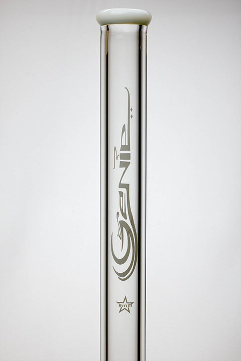 24" Genie 9 mm color accented beaker water bong