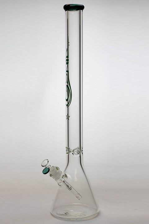 24" Genie 9 mm color accented beaker water bong