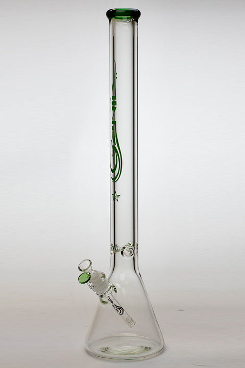 24" Genie 9 mm color accented beaker water bong