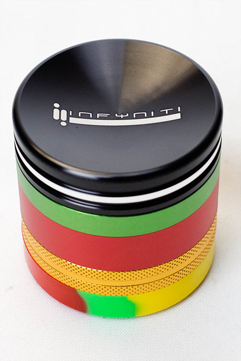 Infyniti 4 parts Aluminum Grinder w/silicone container ( GR7508 )