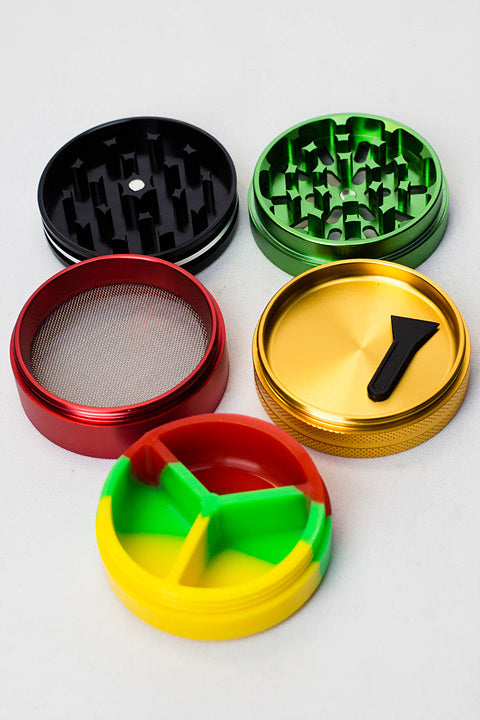 Infyniti 4 parts Aluminum Grinder w/silicone container ( GR7508 )