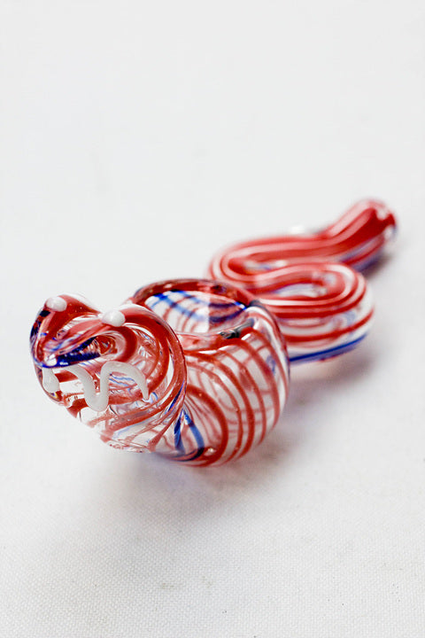 Cobra shape glass small hand pipe
