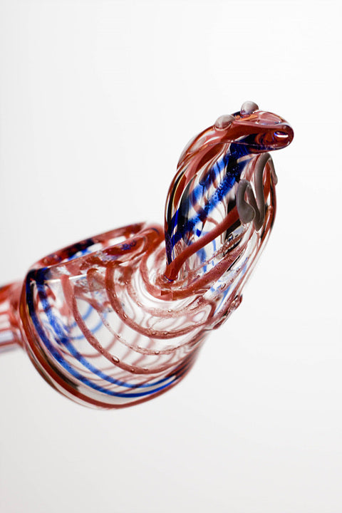 Cobra shape glass small hand pipe