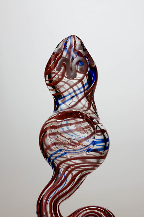 Cobra shape glass small hand pipe