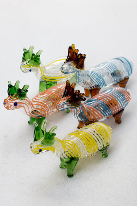 Standing Deer Small glass hand pipe