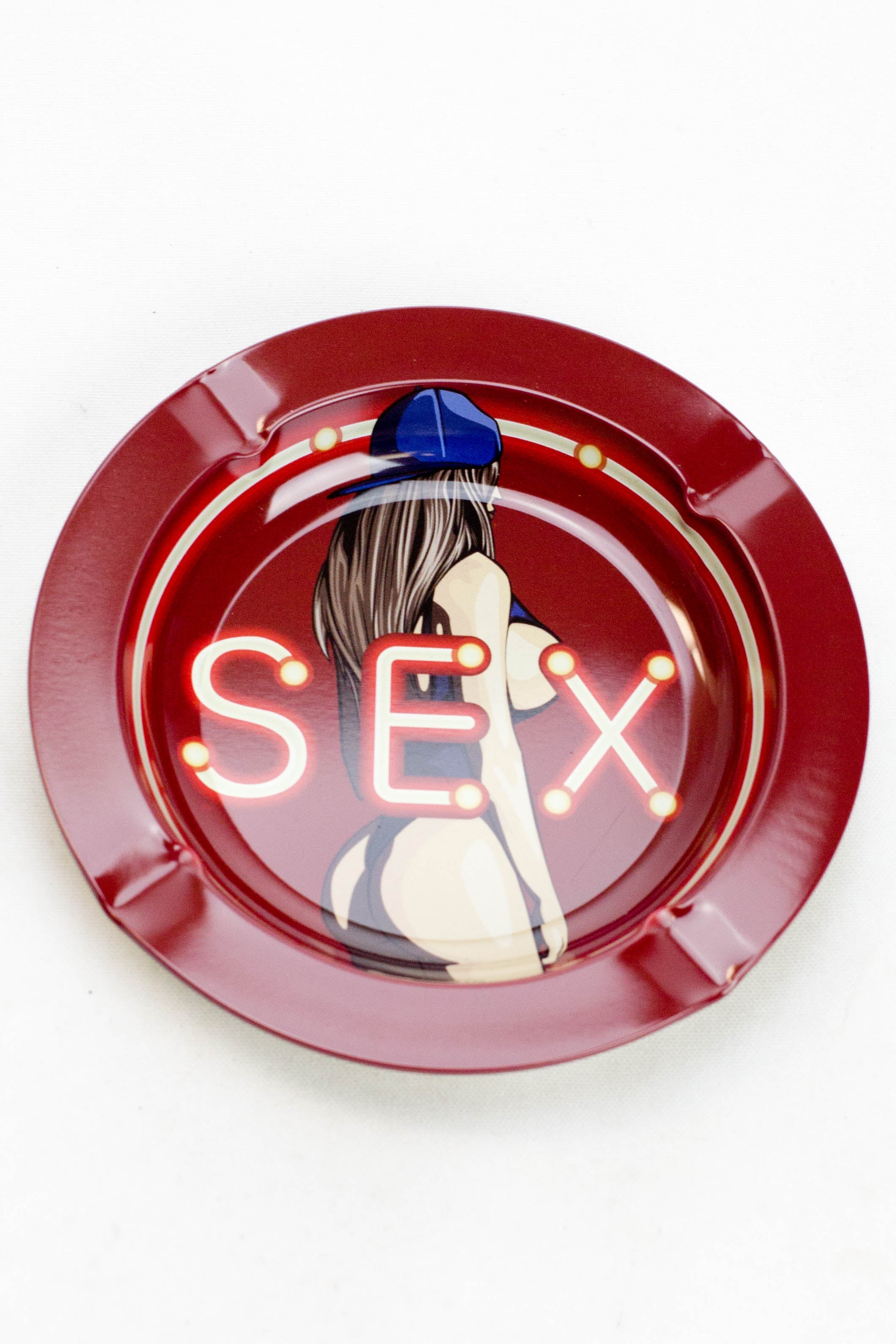 Smoke Arsenal round metal ashtray