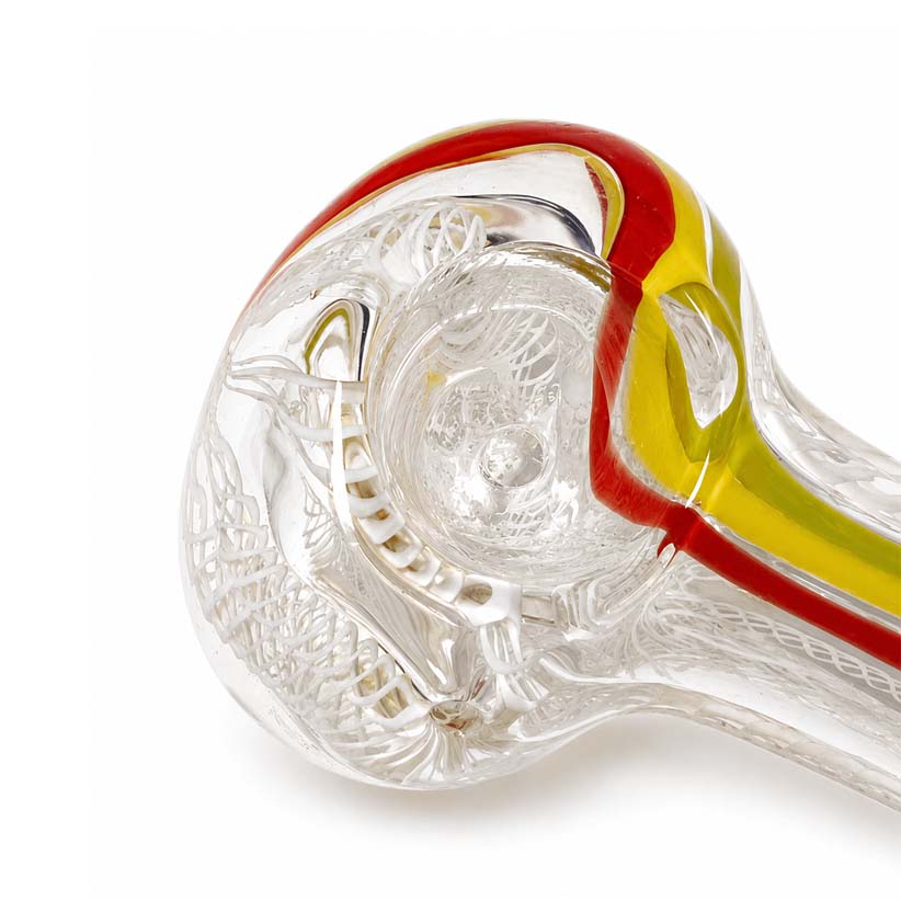 4.5" Color Line Glass Spoon Pipe