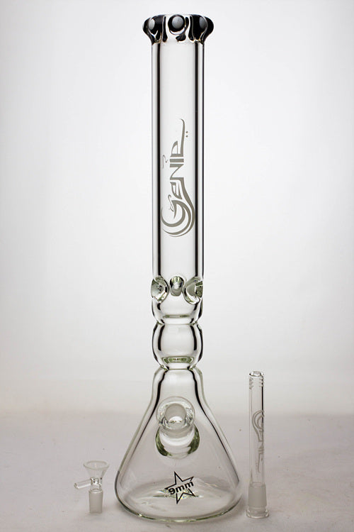 19.5" Genie 9 mm curved shaft glass beaker bong