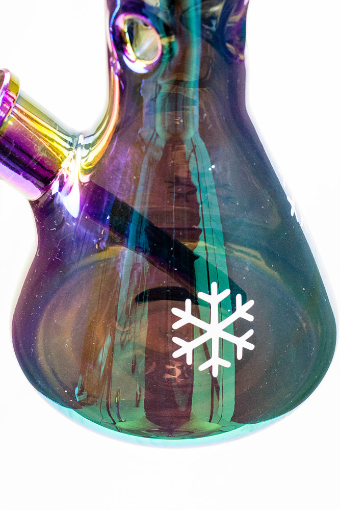 18" Infyniti Snowflake 7 mm metallic glass water bong ( GP1592 )