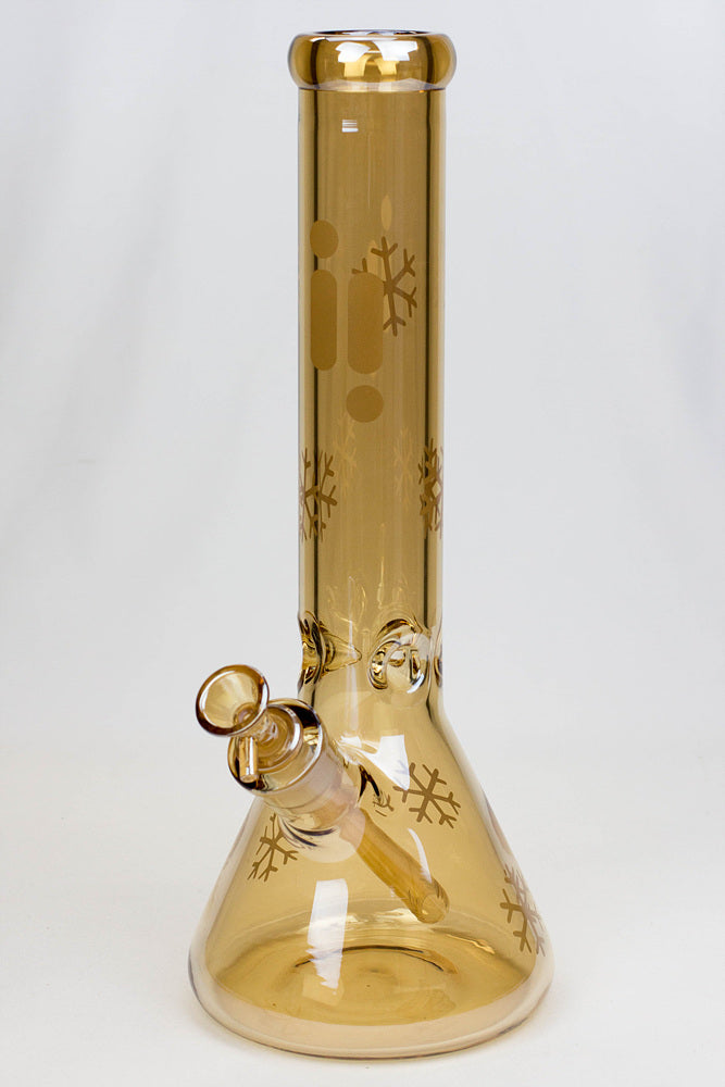 14" Infyniti Snowflake 7 mm metallic glass bong ( GP1589 )