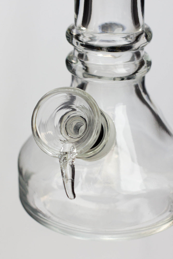 6" heavy clear soft glass water bong