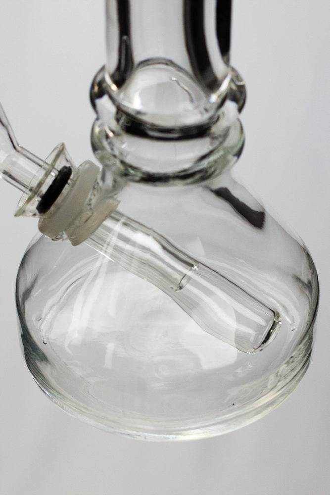 6" heavy clear soft glass water bong