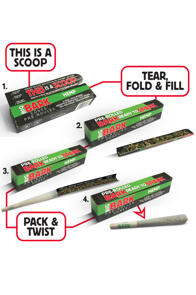 BIGBARK Slow burning rice Pre-rolled Cones