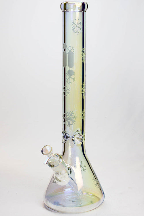 18" Infyniti Snowflake 7 mm metallic glass water bong ( GP1592 )